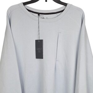 VRST Men Pinnacle 1/4 Zip Pullover XXL Light Blue Fleece Crewneck Sweatshirt New